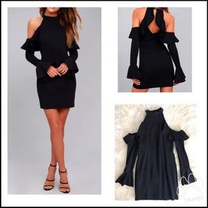 Free People Sweet Black Off-the-Shoulder Dress